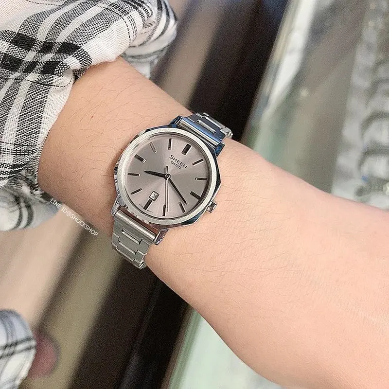 Casio Sheen Japan Quartz Peach Dial Ladies Watch- SHE-4554D-9A